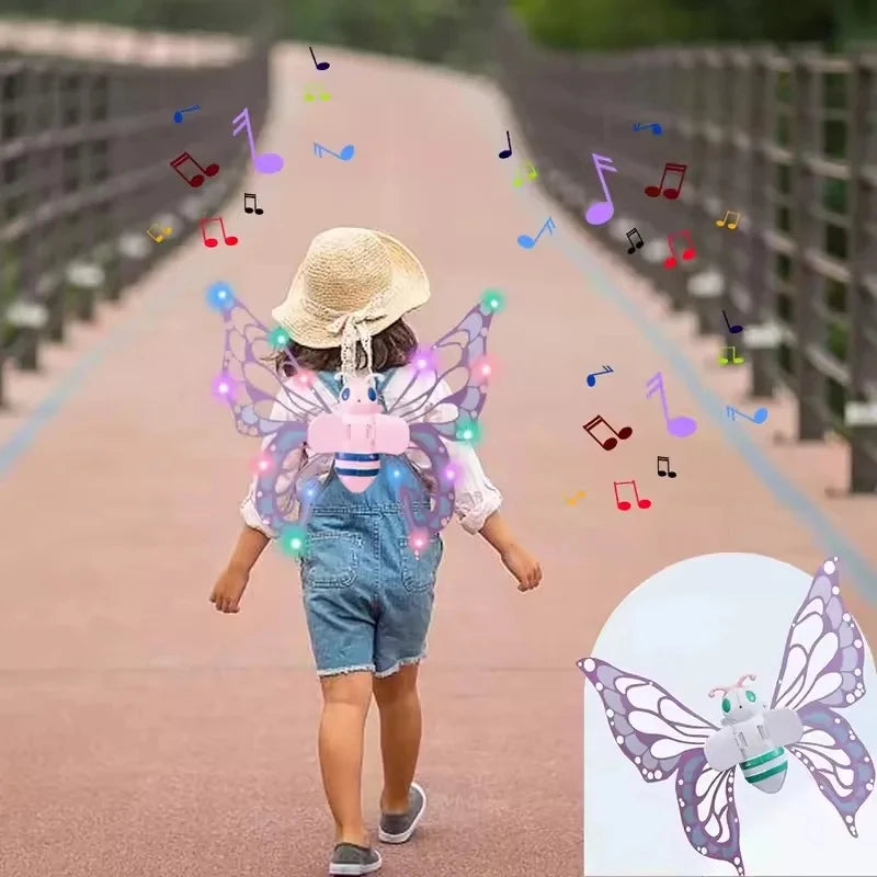 Ailes de papillon électriques, aile d'elfe mobile avec ailes de fée légères pour enfants, déguisement de Cosplay d'anniversaire et de noël, jouet d'ange pour filles