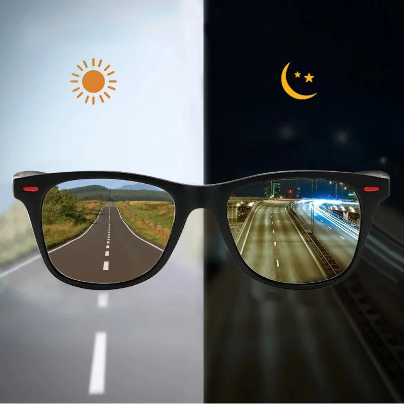 Lunettes Vision Nocturne Polarisées Pilote — Sport Extérieur Jour & Nuit