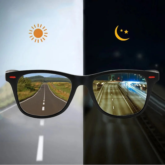 Lunettes Vision Nocturne Polarisées Pilote — Sport Extérieur Jour & Nuit