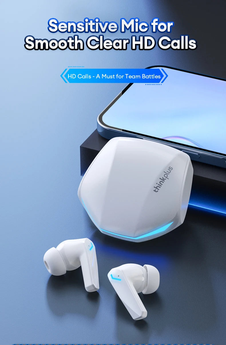 Écouteurs Bluetooth 5.3 sans fil — faible latence, double mode musique/jeu, sport, micro intégré