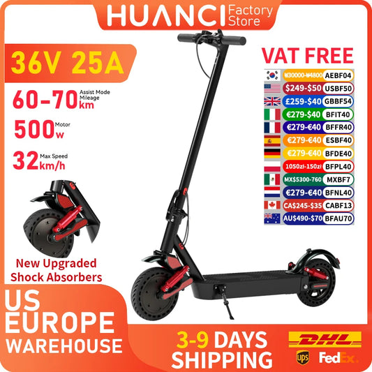 Scooter Électrique Pliable 500W 36V 25AH — 32 km/h 8,5 Pouces Adulte