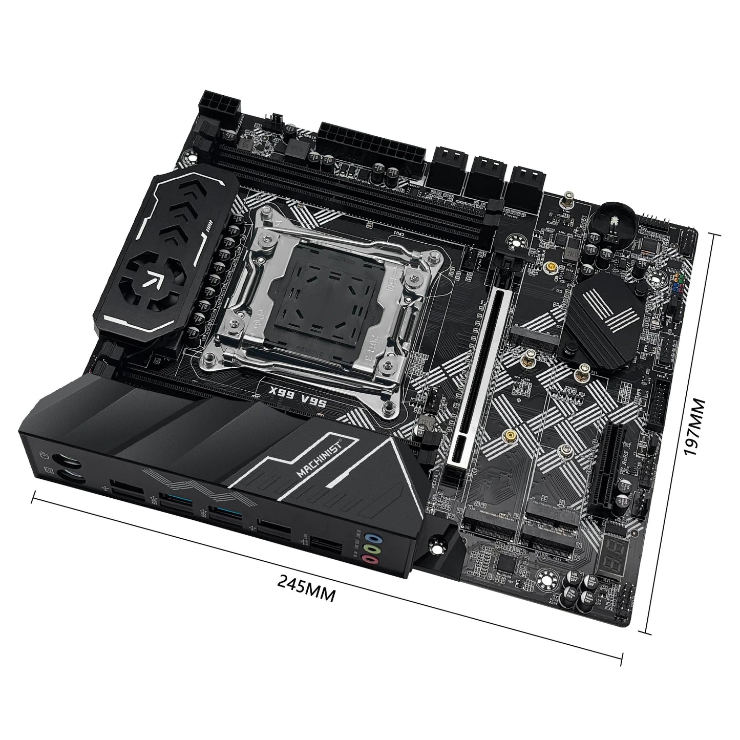 MACHINIST X99 V9S carte mère prise en charge TPM2.0 LGA 2011-3 Xeon E5 cpu DDR4 RAM C612 puce avec 3 * NVME M.2 slot SATA3.0 USB3.0