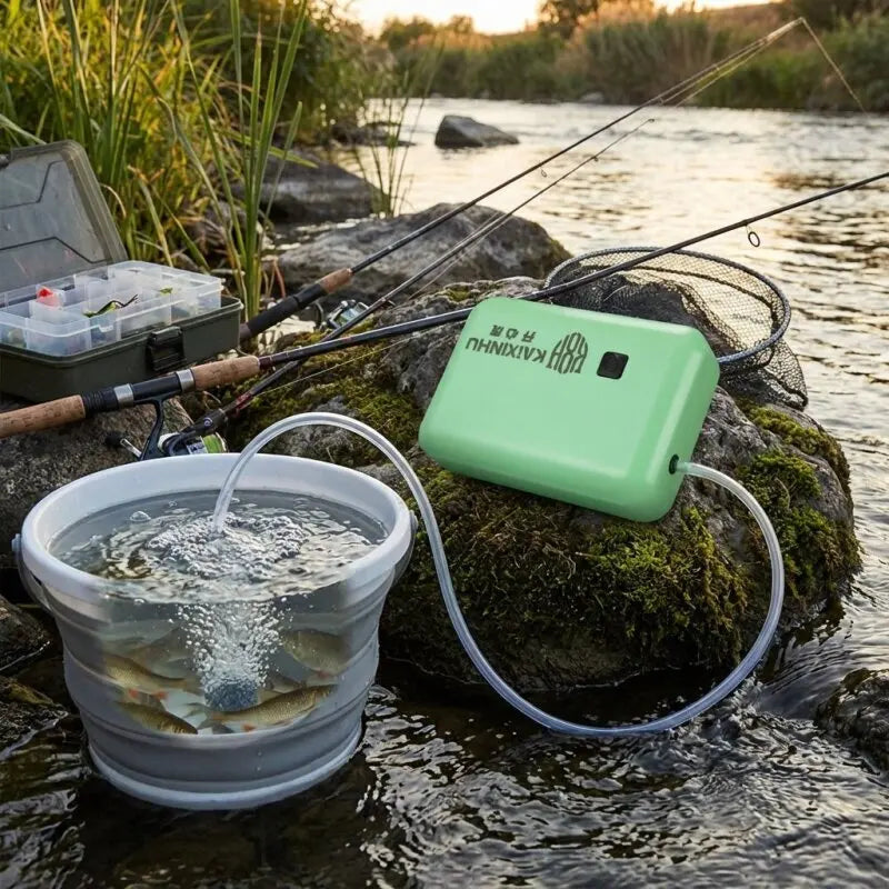 Pompe à oxygène extérieure intelligente électrique pour la pêche, extracteur d'eau portable rechargeable, pompe à oxygène pour aquarium domestique