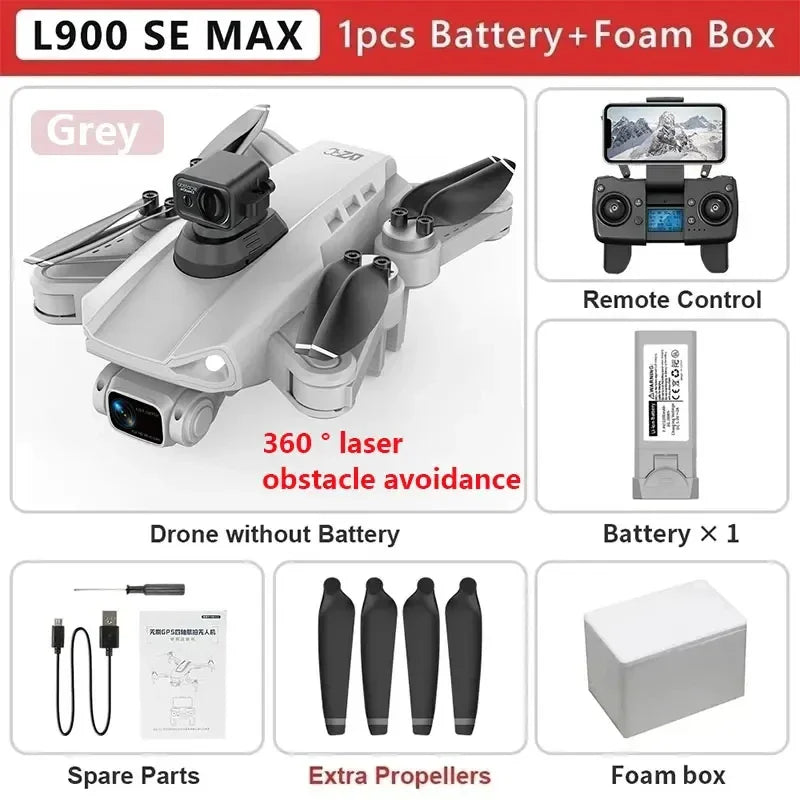 L900 Pro SE MAX 4K GPS Drone, Professional HD 5G WIFI 360° Dual Camera Brushless Motor Obstacle Avoidance RC FPV Quadcopter Drone