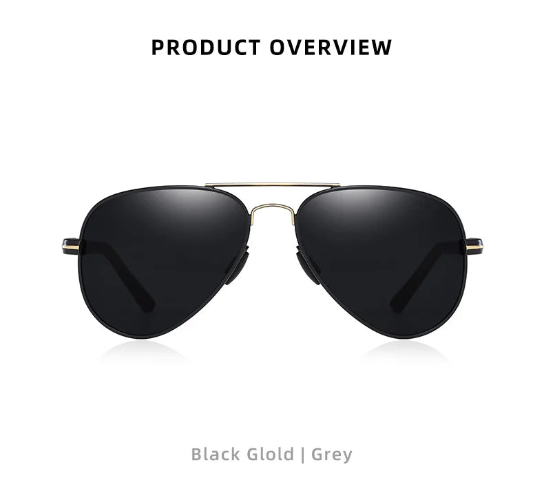 Lunettes de soleil pilotes polarisées — conduite, pêche, randonnée, accessoires homme