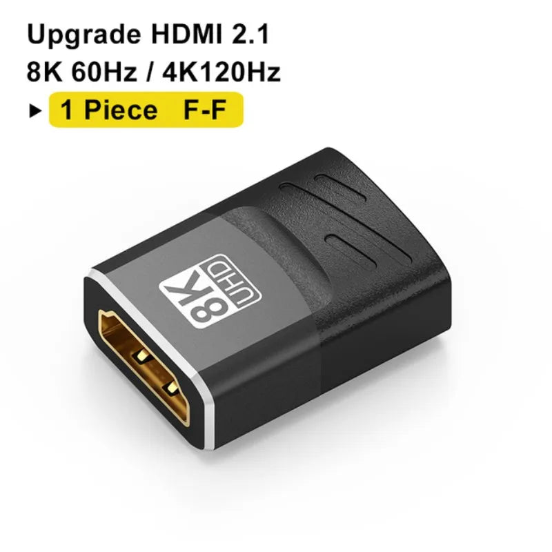 Adaptateur HDMI 2.1 8K — 90/270 degrés, mâle à femelle, 8K60Hz, 4K120Hz, 48Gbps, HDTV, PC