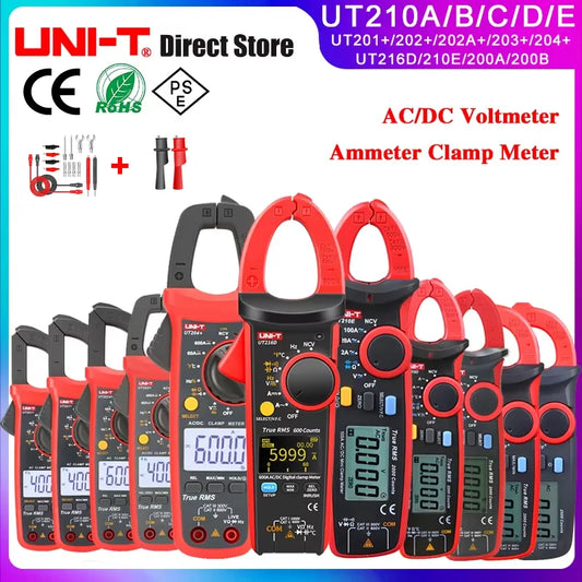 Pince multimètre AC/DC numérique — voltmètre, ampèremètre, multitesteur électrique professionnel