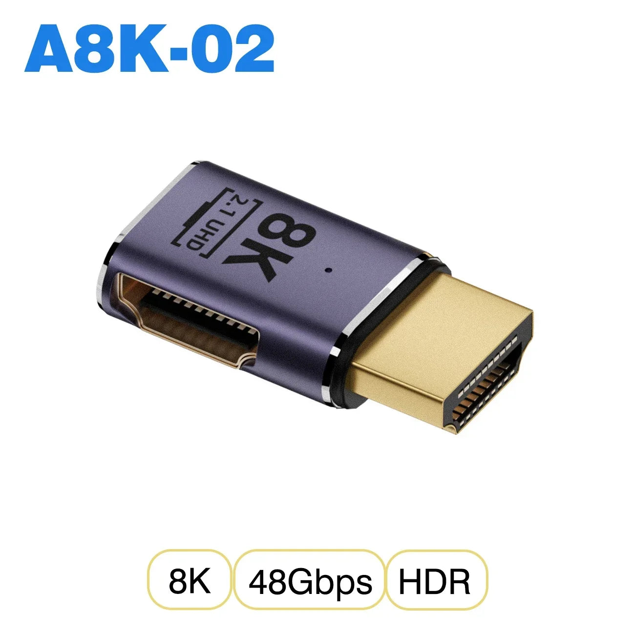 Mini/Micro HDMI to HDMI 2.1 48Gbps 8K60HZ 4K120HZ Converter for Projector HDTV PS4 PS5 Laptop