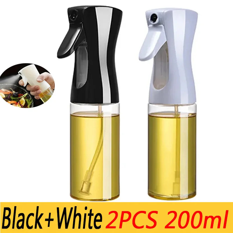 Botella pulverizadora de aceite de oliva para barbacoa, pulverizador de aceite de oliva de plástico, botella vacía, botella de vinagre o brocha de aceite, 200/300/500ml