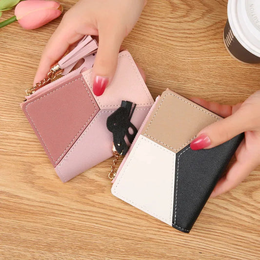 Portefeuille Femme Cuir Zipper — Porte-Monnaie Porte-Carte Téléphone Pochette