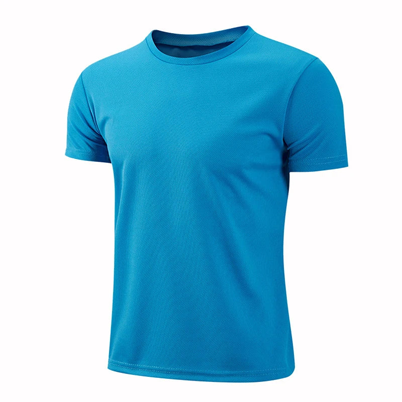 Camisetas de deporte de manga corta de secado rápido para hombre y mujer, camisetas de gimnasia, fitness, entrenamiento, correr, camisetas deportivas transpirables para adolescentes