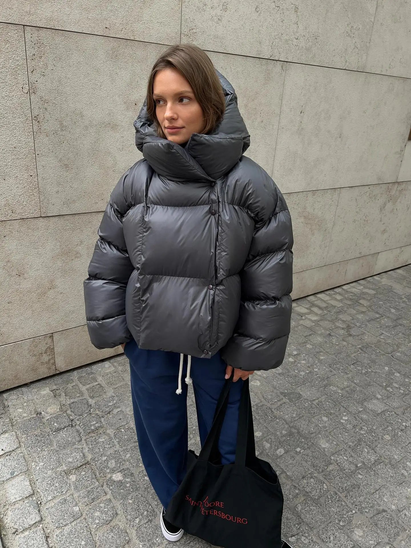 Femmes automne hiver manteau chaud épais Parkas à manches longues Parkas femme rue mode sweats à capuche femme coton rembourré veste 2025