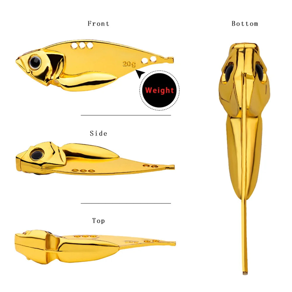 Cuillère en Métal Appat de Pêche — Leurre Spinning Haute Réflexion
