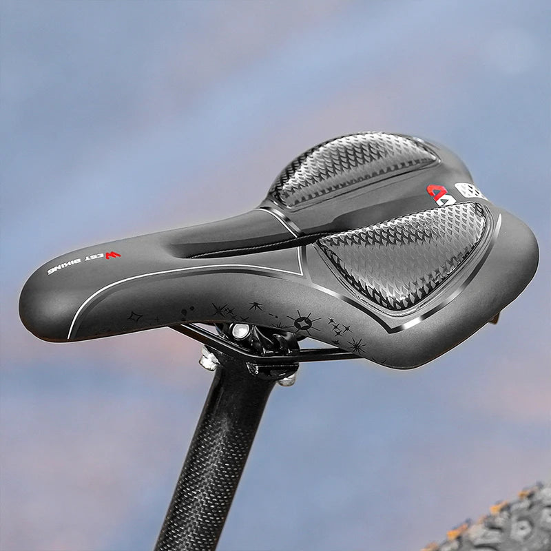 Selle vélo route et VTT en PU — respirante, souple, coussin ergonomique, course