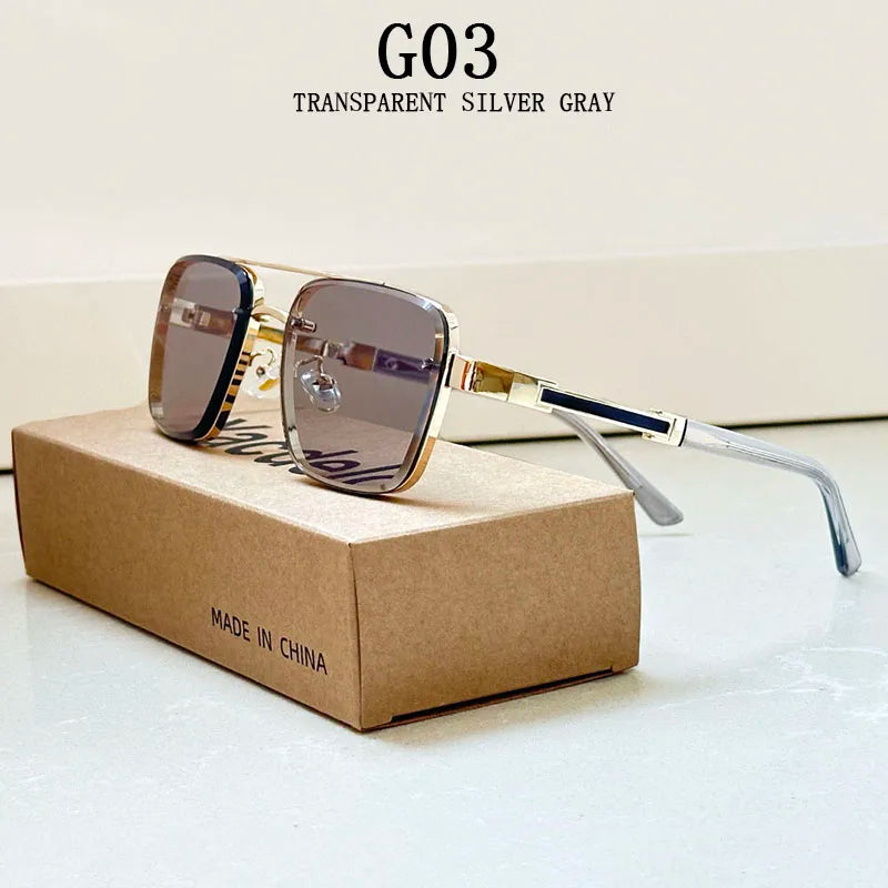 Lunettes de soleil carrées pour hommes et femmes — vintage, mode, rétro, 2025 (v3)