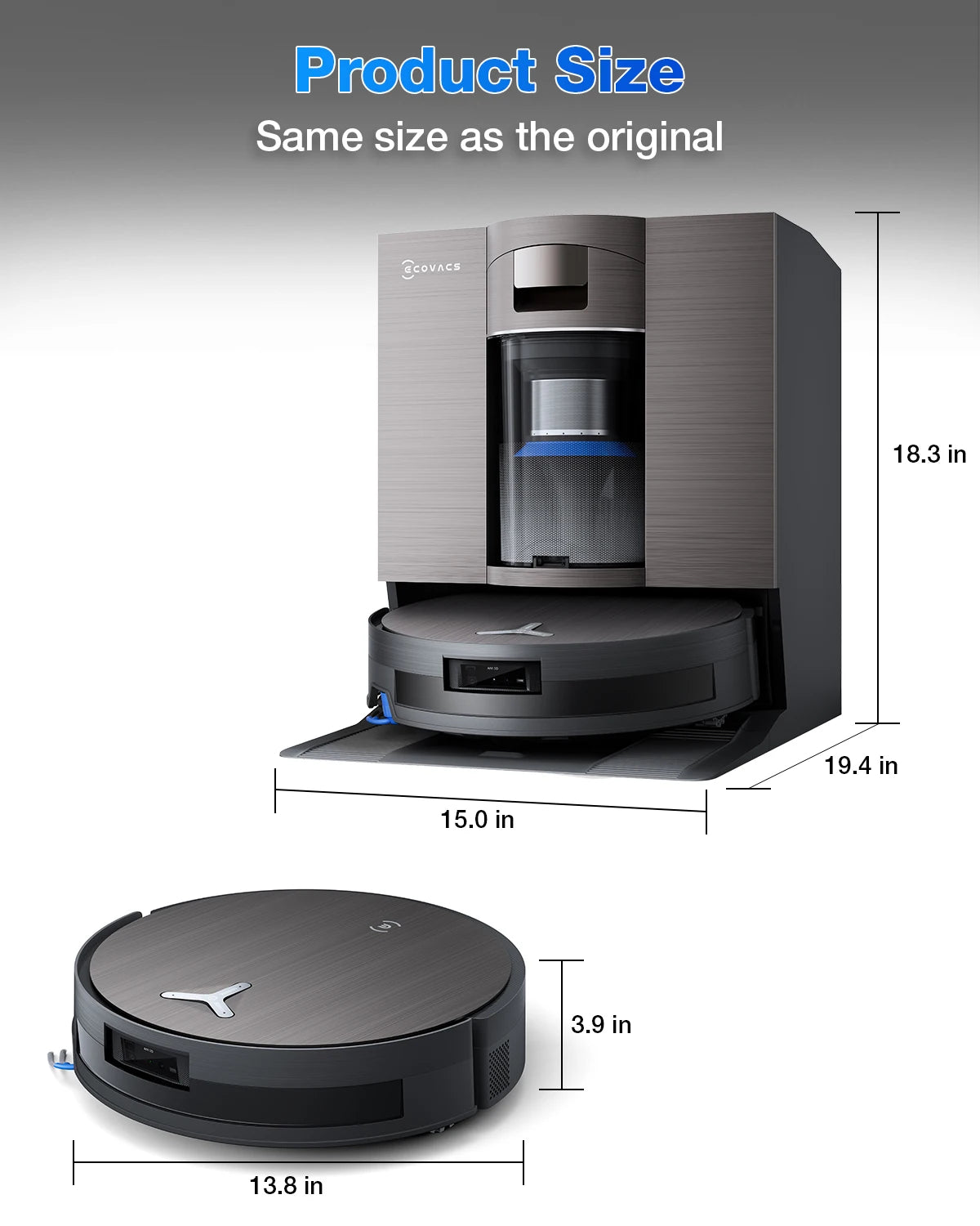 ECOVACS DEEBOT X11 Omni Cyclone Washing Vacuum Cleaner Robot Sweeping Floor Tangle-Free Household Appliance Powerful Cordless Vacuum Cleaner Robot Vacuum Cleaner Floor Washer with Charging Station Shampooer