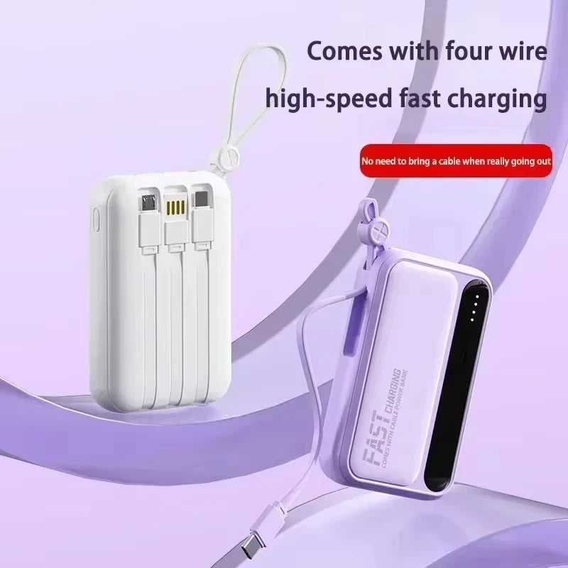 500000mAh 120W batterie externe grande capacité 4 in1 câbles Intelligent affichage numérique lumière Portable Powerbank pour iPhone Huawei nouveau