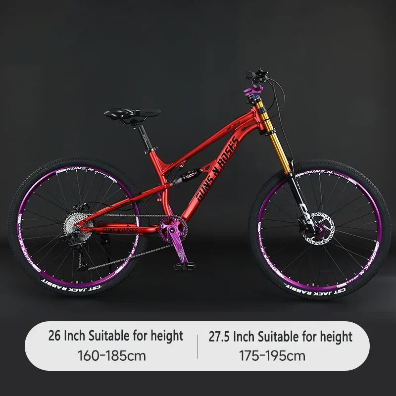 27.5-inch 10-speed Soft Tail Downhill Bicycle Shoulder Air Suspension Mountain Bike Oil Disc Brake Cross-Country Bicicleta