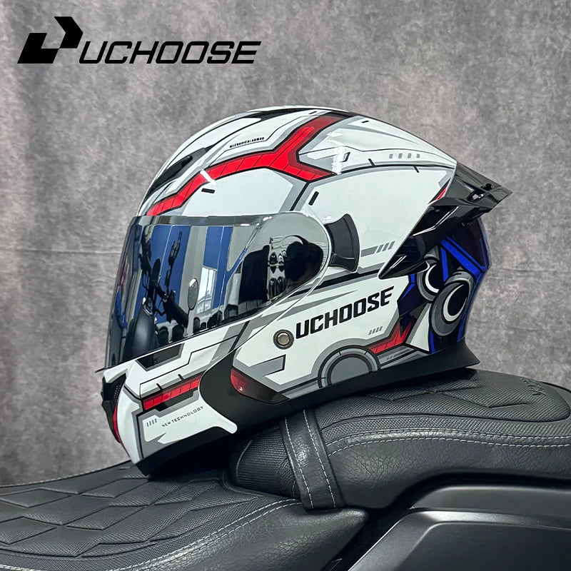 Casque moto quatre saisons Motocross modulaire rabattable — hommes, femmes, tout-terrain