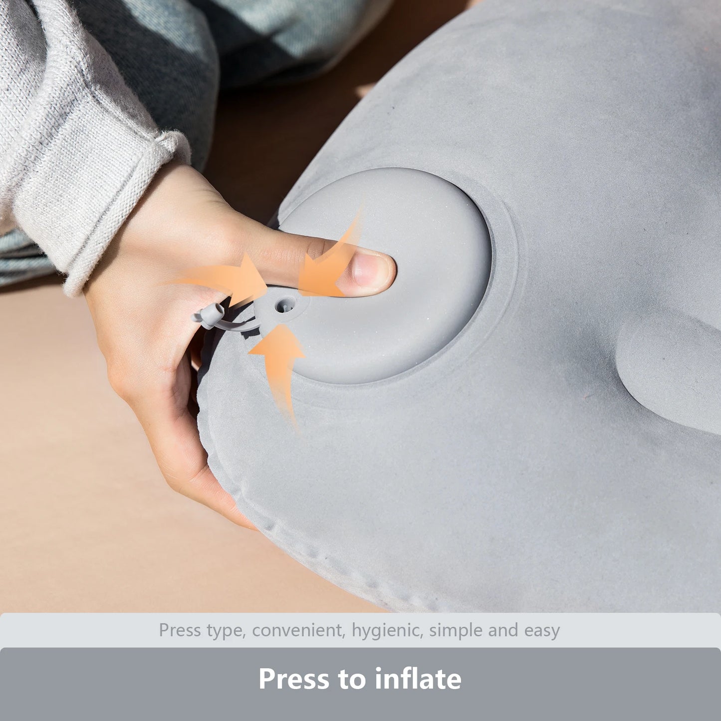 BISINNA - Portable Ultralight Inflatable Pillow for Camping, Travel, Hiking, Air Sleeping, Neck and Lumbar Support