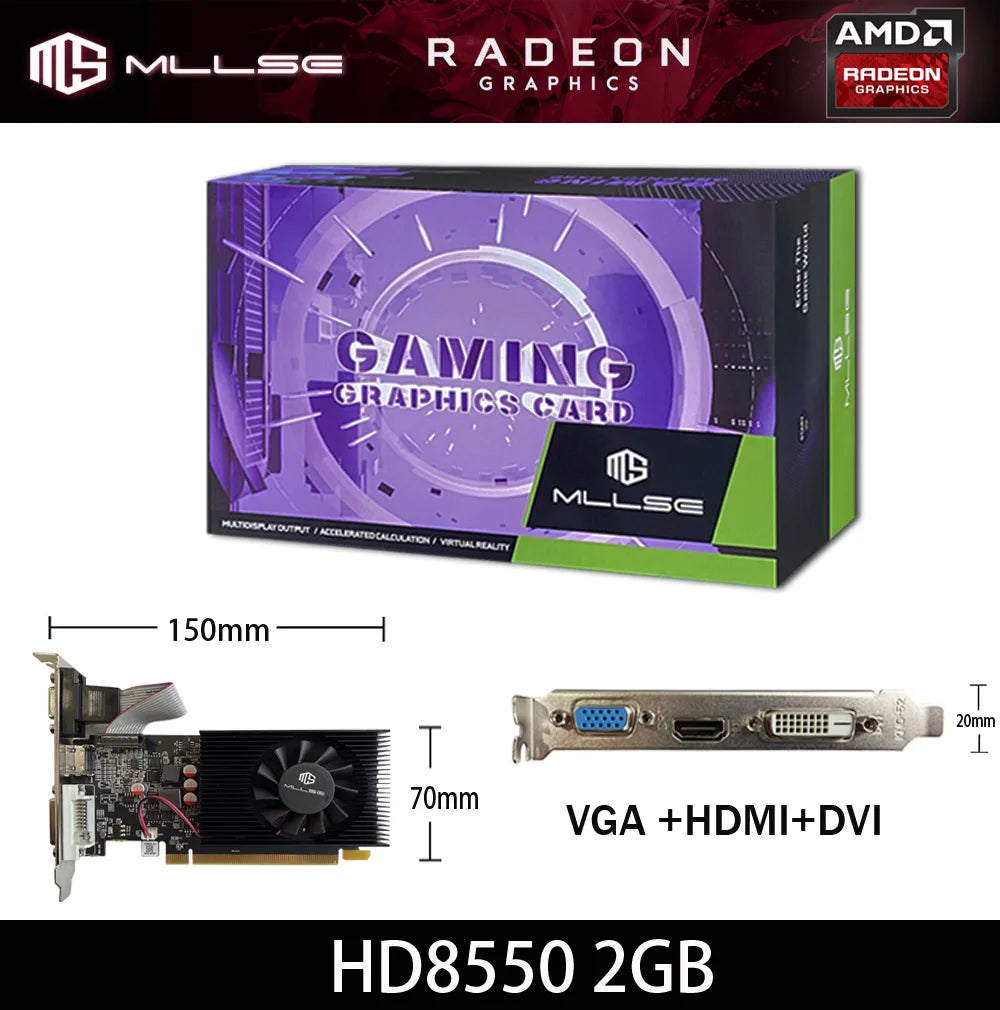 MLLSE GT730 4GB GT740 4GB carte graphique GDDR3 128Bit DVI VGA PCI-E 3.0 Geforce GPU Gt 730 carte vidéo De jeu Placa De vidéo