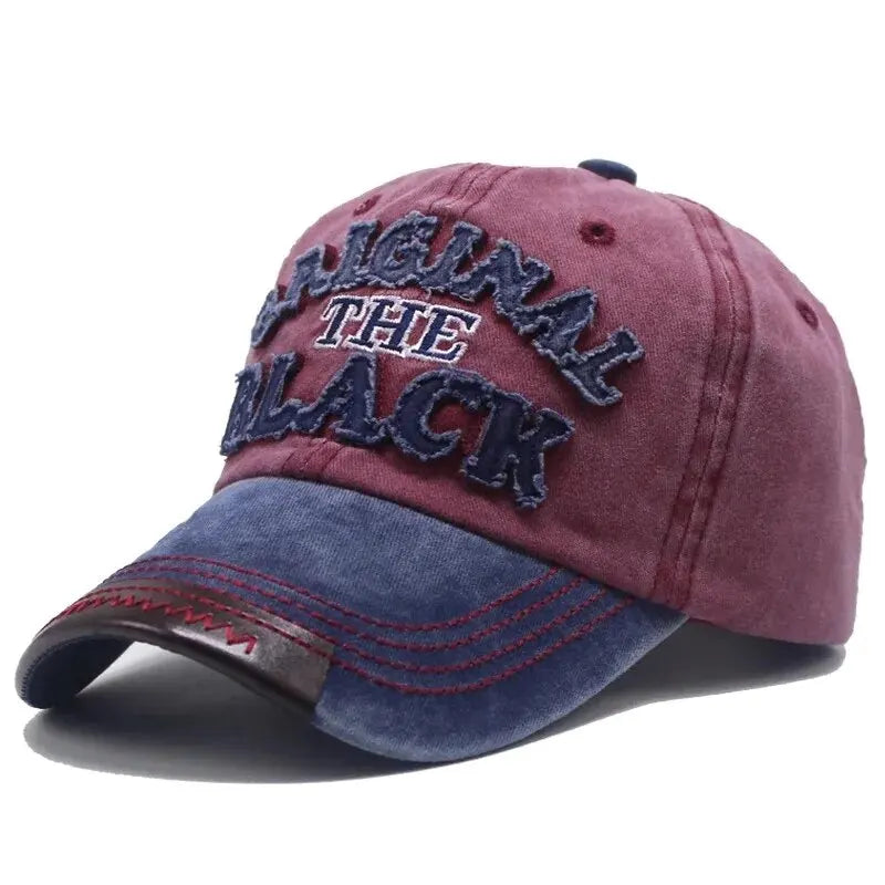 Casquette de Baseball Vintage unisexe, chapeaux en coton délavé pour hommes et femmes, casquette décontractée avec lettres noires brodées, casquette de sport de plein air