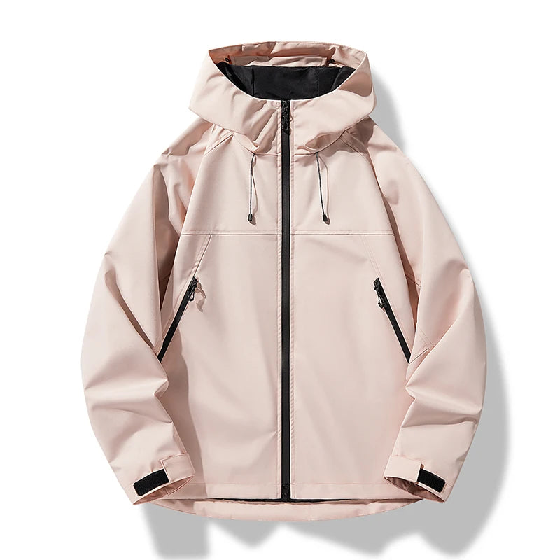 Spring Autumn Men Casual Jackets Sport Windproof Waterproof Hooded Outerwear Coats Solid Fashion Outdoor Zippers Couple Jacket