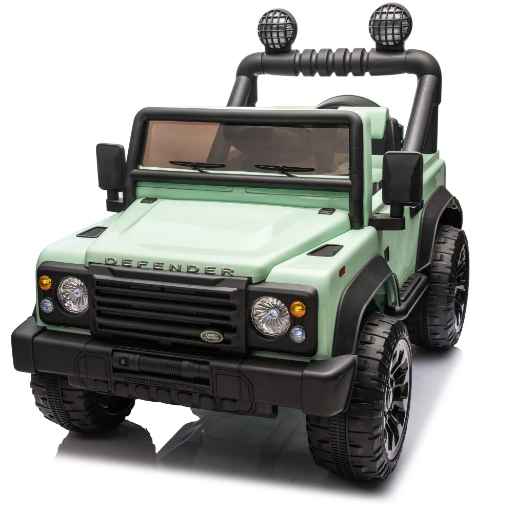 Land Rover Defender 2015 con licencia 90, 24V para niños, coche XXL con control parental, 2wd, suspensión en las cuatro ruedas, Bluetooth, MP3, música