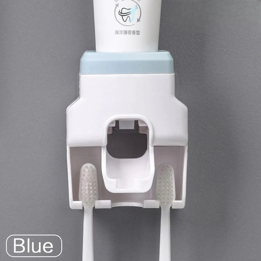 Distributeur automatique de dentifrice mural, fournitures de salle de bains, presse-dentifrice, porte-brosse à dents
