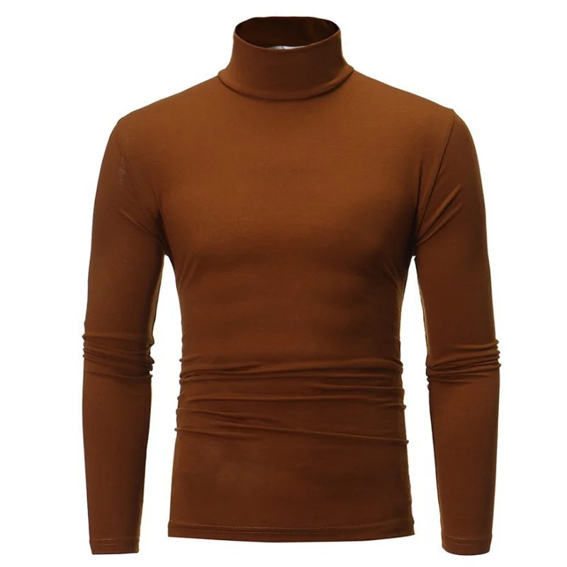 Ropa interior térmica de cuello alto para hombre, camisa delgada con corte cubierto, camiseta de manga larga, medias, ropa de invierno, otoño, Y-Men