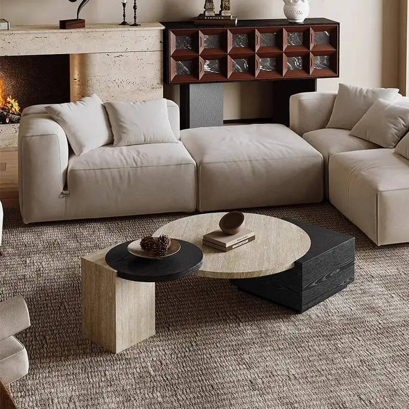 Wabi Sabi Sets Round Coffee Table Unique Design Beauty Modern Luxury Coffee Table For Living Room Home Furniture