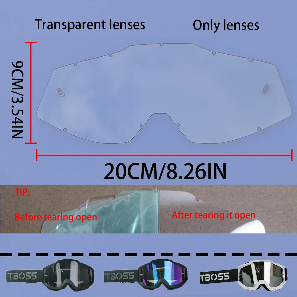 Lunettes Moto Course Anti-Poussière Coupe-Vent — Motocross Cyclisme Ski