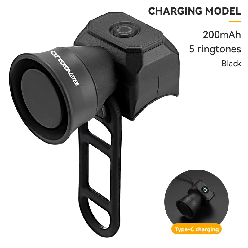 Klaxon de vélo électrique 130db klaxon de vélo fort pour adultes enfants VTT/Scooter/Ebike cloches de vélo électroniques étanches