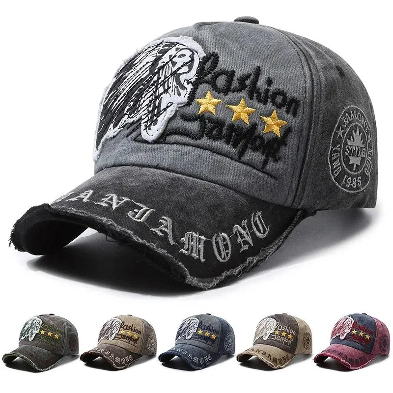 Quatre saisons nouvelle casquette de Baseball rétro en détresse décontracté Sports de plein air chapeau printemps et automne chapeau de soleil lettre broderie casquette hommes