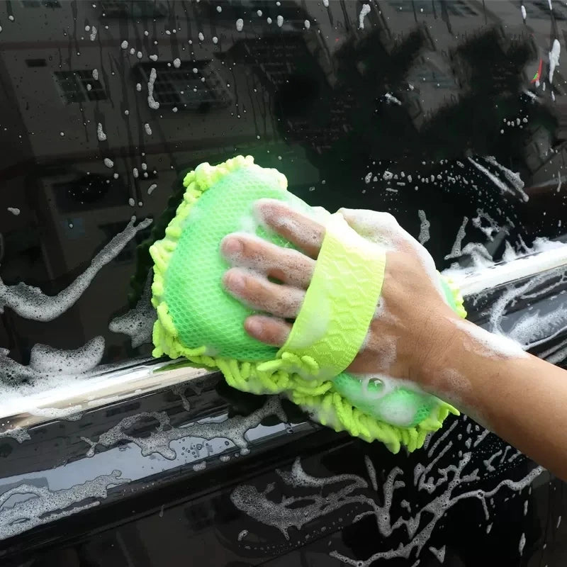 Microfiber Car Wash Sponge, Car Care Cleaning, Detailing Brushes, Wash Towel, Auto Gloves, Styling Accessories