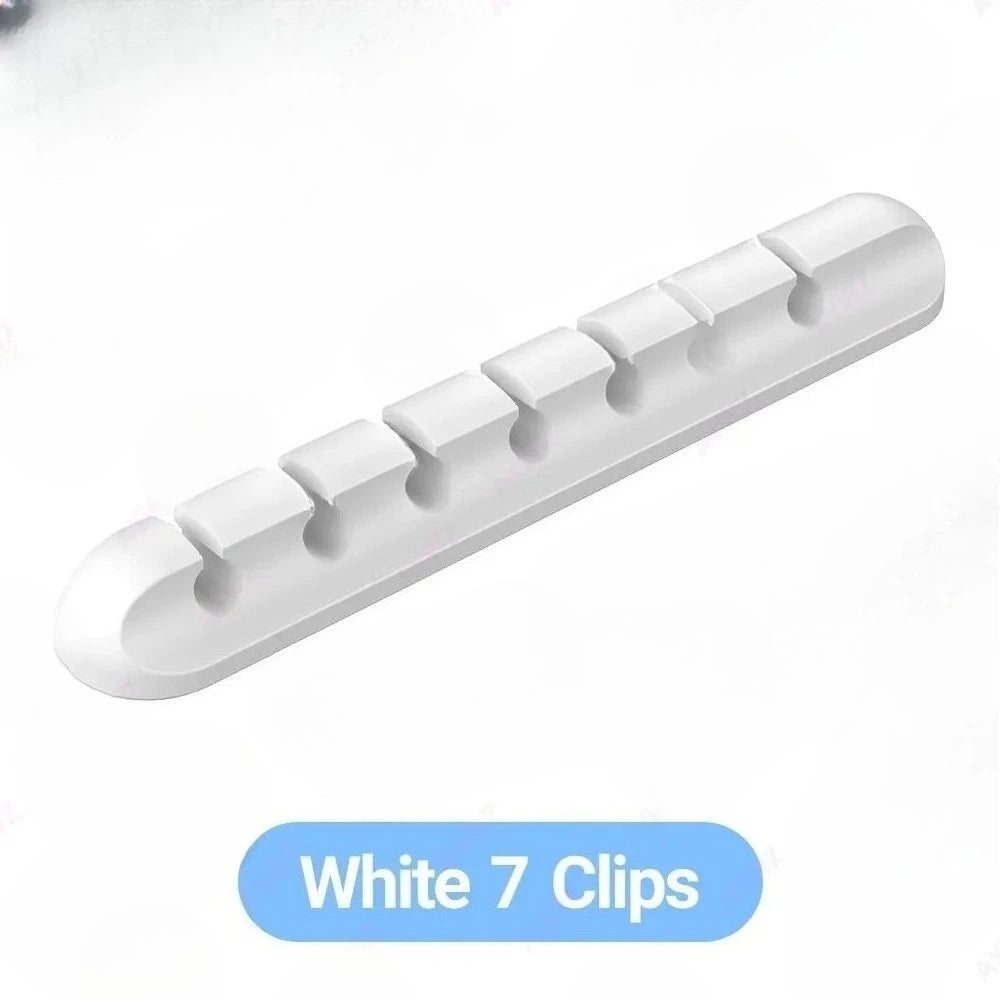 Clips al por mayor, soporte de cable para ratón, organizador de cables de auriculares, organizador de cables, enrollador de cable USB de silicona, gestión de escritorio ordenada
