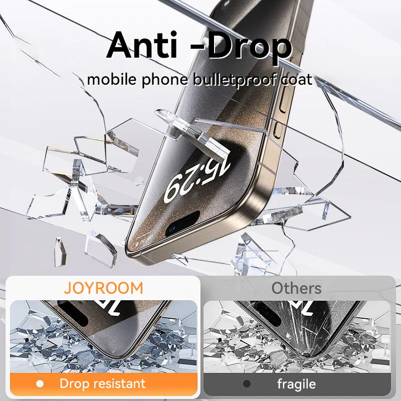 Joyroom 3/2/1 piezas cristal HD para iPhone 17 16 15 Pro Max protector de pantalla completa protección de cristal templado para iPhone 17 16 15