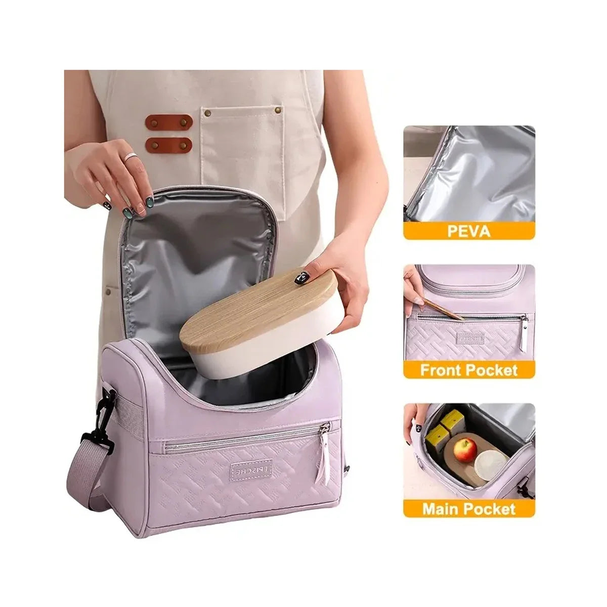 Sac à déjeuner Portable, boîte thermique alimentaire, Durable, étanche, refroidisseur de bureau, boîte à déjeuner avec bandoulière, sac de pique-nique pour Couples unisexe