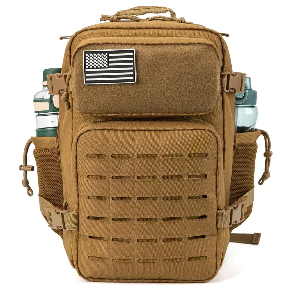 Sac à Dos Tactique Plein Air 25L/45L Homme Femme — Randonnée École Porte-Bouteille