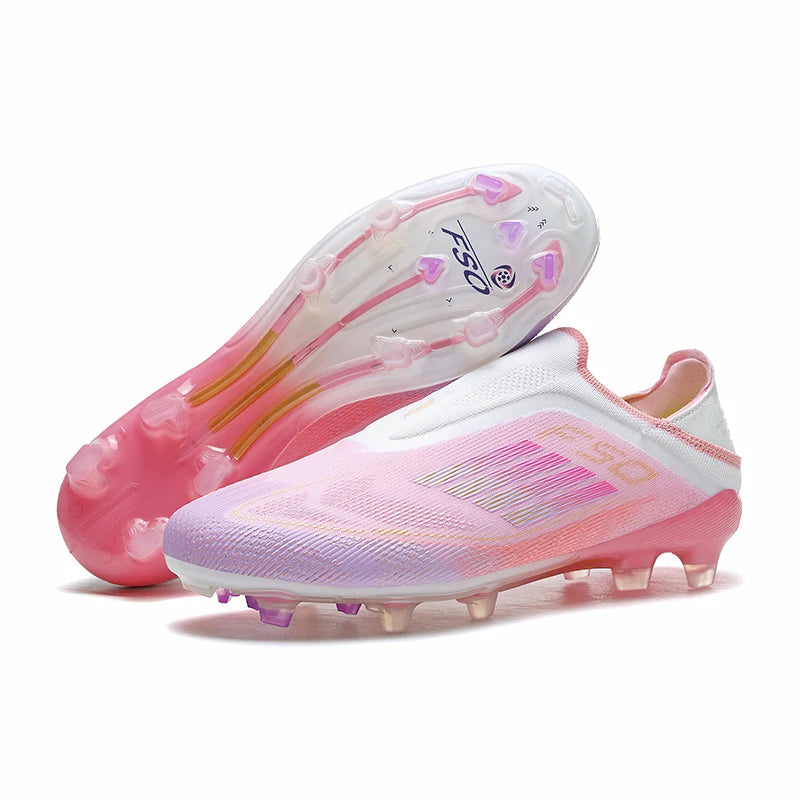 Chaussures de Football FG Homme Cuir Verni Montantes Imperméables — Ultra-légères, Professionnel EU 32–48