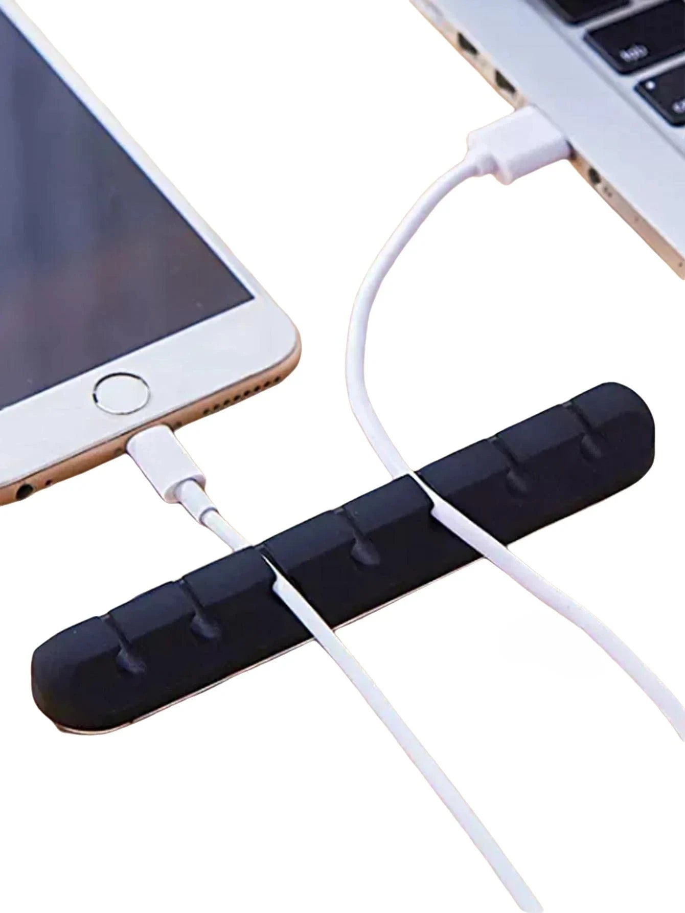 Clips al por mayor, soporte de cable para ratón, organizador de cables de auriculares, organizador de cables, enrollador de cable USB de silicona, gestión de escritorio ordenada