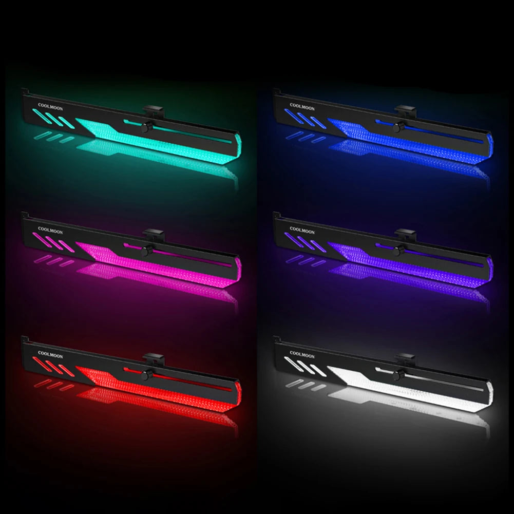 COl'hyMOON-Support de carte vidéo pour ordinateur, support GPU horizontal GT8, support de boîtier PC, kit de refroidissement, 5V ARGB