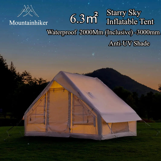 Tente Gonflable Ciel Étoilé — Camping Pique-Nique Pêche 3-4 Personnes Impérméable