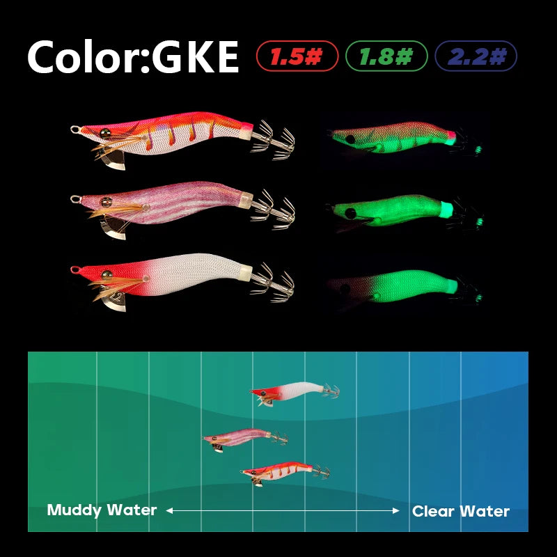 LETOYO Mini Leurre de Calmar — Tailles 1.5# 1.8# 2.2# Appat Squid