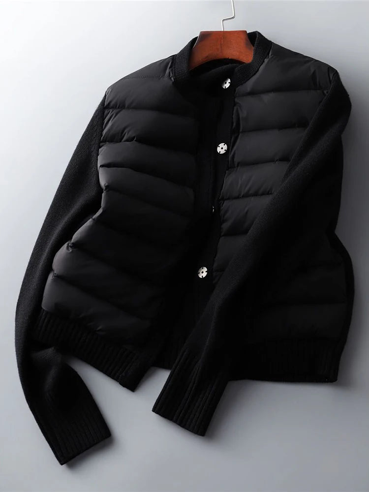 2025 hiver pull Patchwork Parka femmes doudoune Ultra léger chaud manteau décontracté femme doudoune surdimensionné vêtements d'extérieur