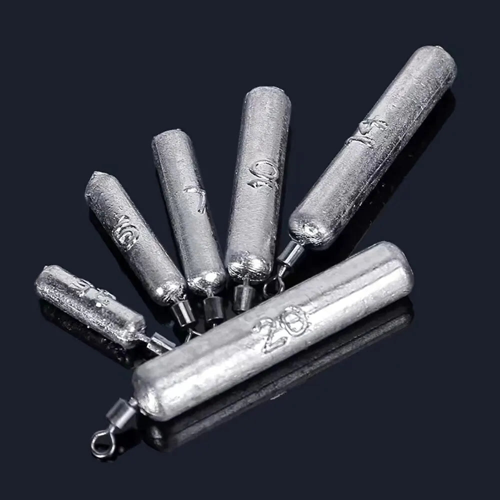 Le poids de pêche 15pcs/lot plombs 7 moules 3.5g 5g 10g tube 20g 14g 子弹铅 pendentif en métal verticale pince outil Sast Pesca kit de pêche en mer