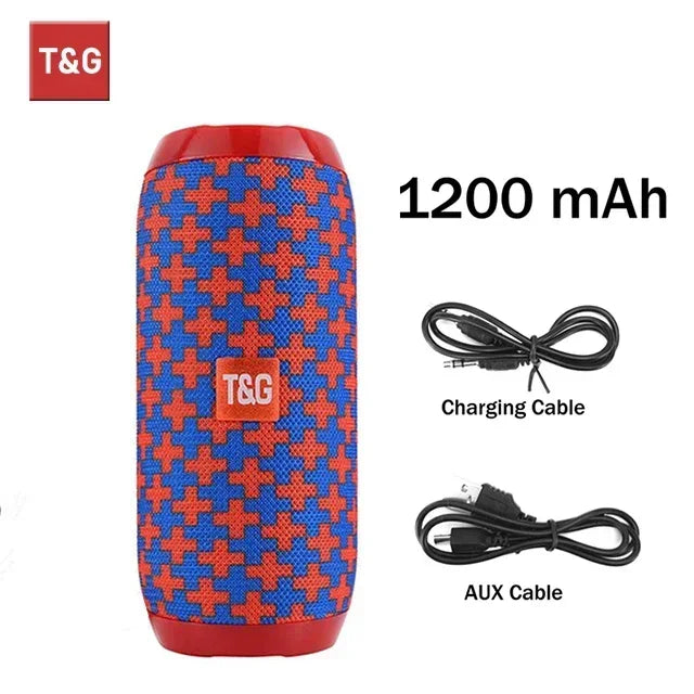 Haut-parleur Bluetooth portable TWS sans fil — double basse, FM, AUX, carte TF, camping, extérieur