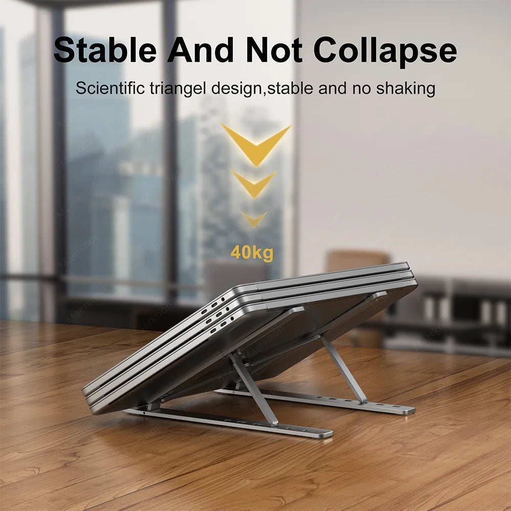 Support ordinateur portable en aluminium réglable — refroidissement, lévitation, accessoires bureau