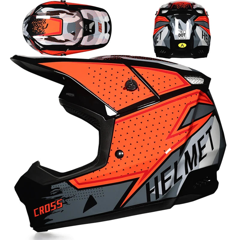 Casque Moto Hors Route Enfants Professionnel — Tout-Terrain Lunettes Cadeau