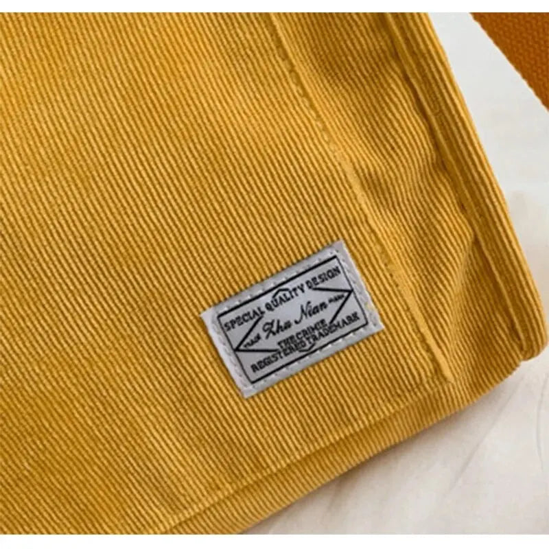 Bolso de hombro para mujer Rilibegan, nuevo estilo simple, de pana, portátil, de gran capacidad, bolso de mano pequeño cuadrado, a la moda y con tendencia.